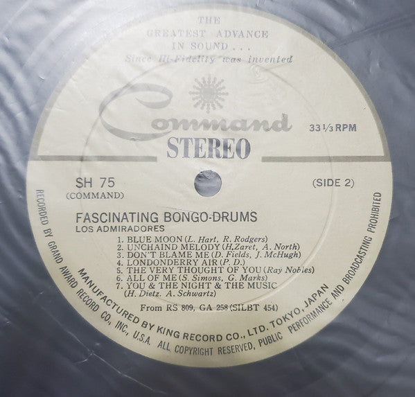 Los Admiradores : The Fascinating Bongo-Drums (LP, Album, Gat)
