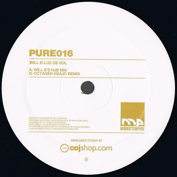 Will B : Luz De Sol (12")