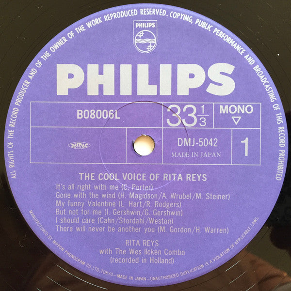 Rita Reys With The Jazz Messengers* And The Wessel Ilcken Combo : The Cool Voice Of Rita Reys (LP, Album, Mono, RE)