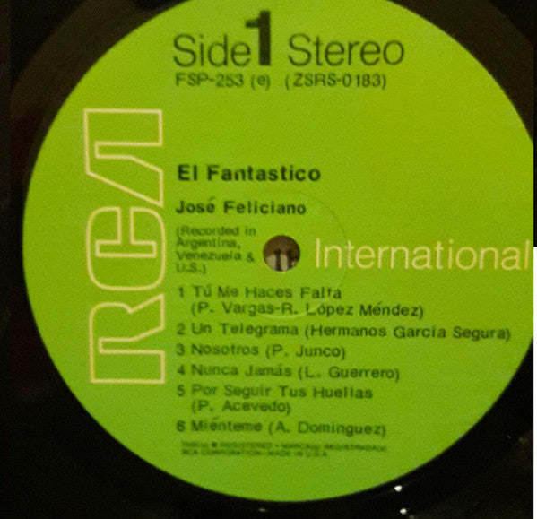 José Feliciano : El Fantastico! (LP, Album)