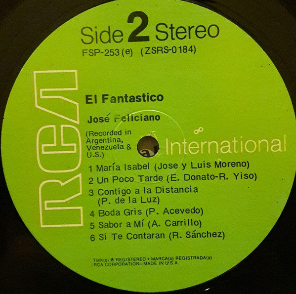 José Feliciano : El Fantastico! (LP, Album)