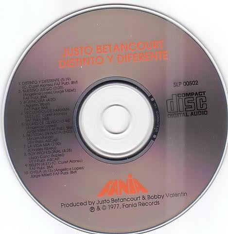 Justo Betancourt : Distinto Y Diferente (CD, Album)
