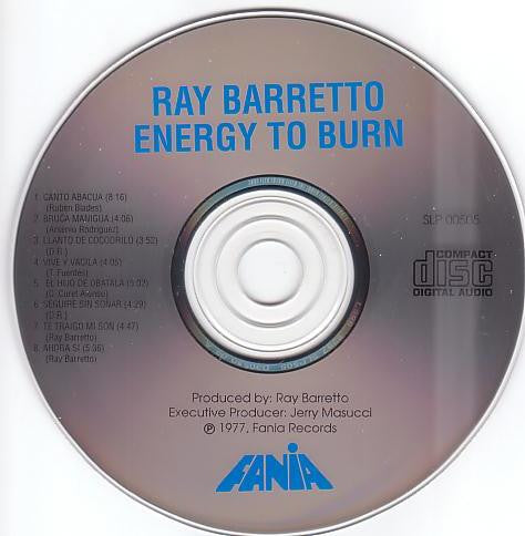 Ray Barretto - Energy To Burn vinyl record, CD (Near Mint (NM or M-)) | Lulo Records
