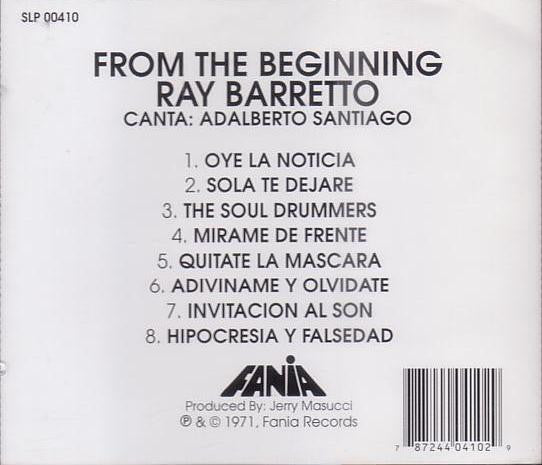 Ray Barretto : From The Beginning (CD, Album, Comp)