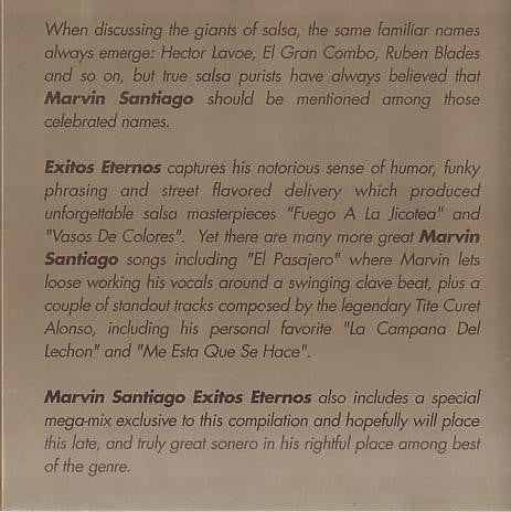Marvin Santiago : Éxitos Eternos (CD, Comp)