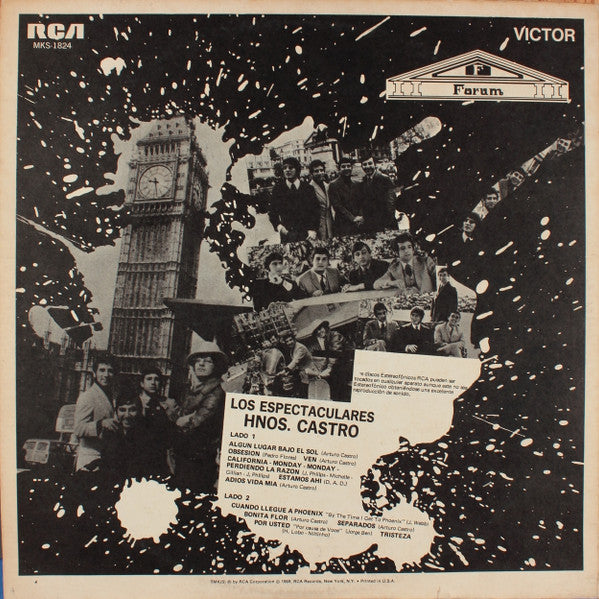 Los Hermanos Castro : Los Espectaculares Hermanos Castro (LP, Album)
