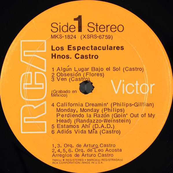 Los Hermanos Castro : Los Espectaculares Hermanos Castro (LP, Album)