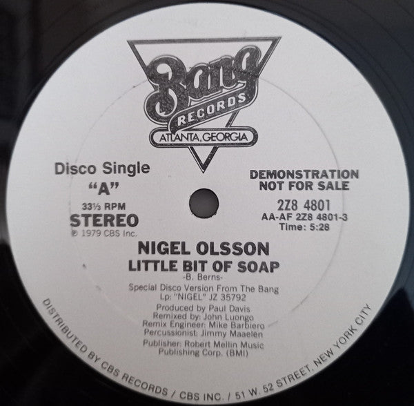Nigel Olsson : Little Bit Of Soap (12", Single, Promo)