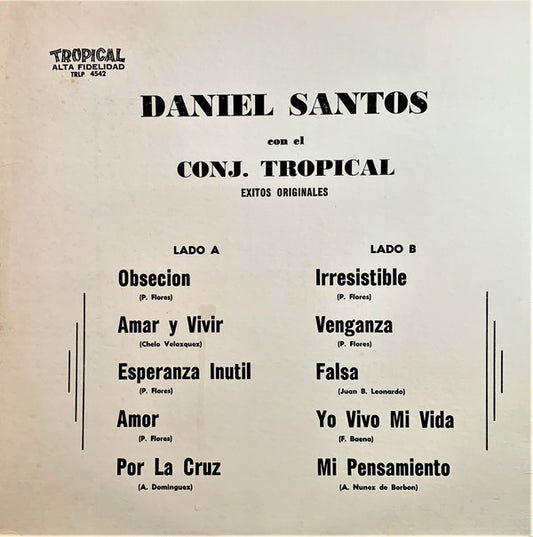 Daniel Santos Con El Conjunto Tropical - Sus Exitos Originales Con El Conjunto Tropical vinyl record, LP (Very Good Plus (VG+)) | Lulo Records