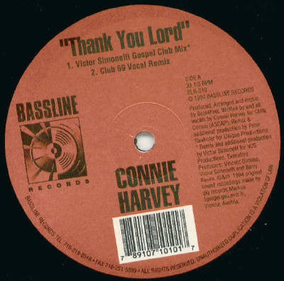 Connie Harvey : Thank You Lord (2x12")