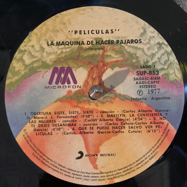 La Máquina De Hacer Pájaros : Películas (LP, Album, RE)