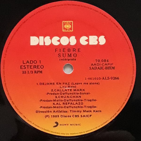 Sumo (8) : Fiebre (LP, Album, RE)