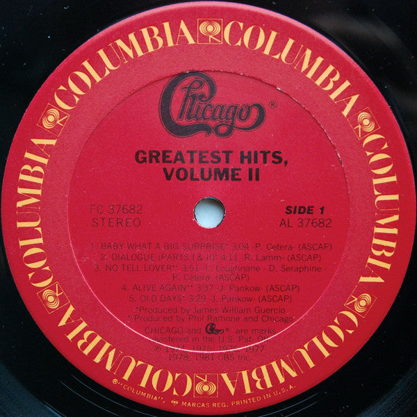 Chicago (2) : Greatest Hits, Volume II (LP, Comp, Ter)