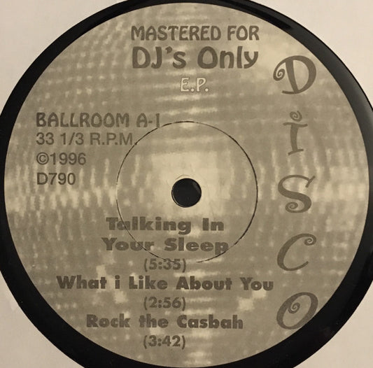 Various : Mastered For DJ's Only E.P. (12", EP, Unofficial)
