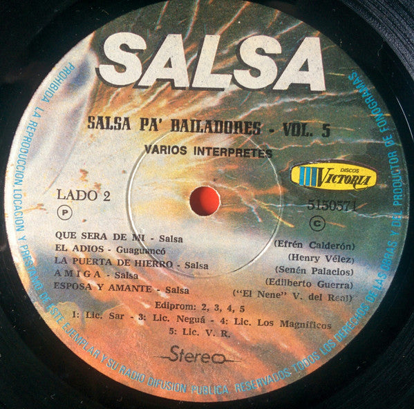 Various : Salsa Pa' Bailadores Vol. 5 (LP, Comp)