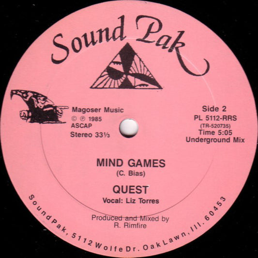 Quest - Mind Games vinyl record, 12" (Very Good Plus (VG+)) | Lulo Records