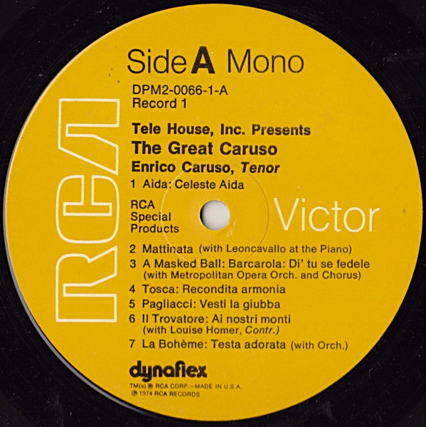 Enrico Caruso : The Great Caruso (2xLP, Comp, Mono)