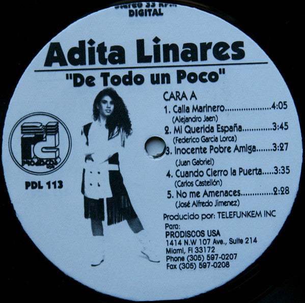 Adita Linares : De Todo Un Poco (LP, Album)