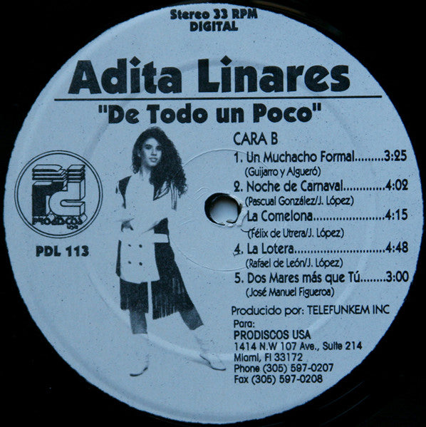 Adita Linares : De Todo Un Poco (LP, Album)