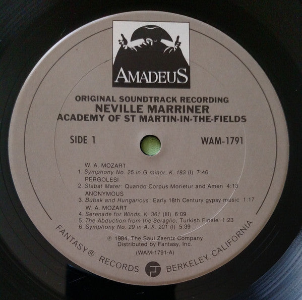 Wolfgang Amadeus Mozart - Sir Neville Marriner, The Academy Of St. Martin-in-the-Fields : Amadeus (Original Soundtrack Recording) (2xLP, Album, All)