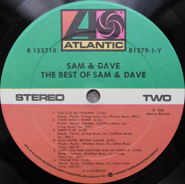 Sam & Dave : The Best Of Sam & Dave (LP, Comp, Club)