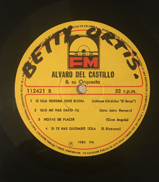 Alvaro Del Castillo Y Su Orquesta* : Alvaro Del Castillo Y Su Orquesta (LP, Album)