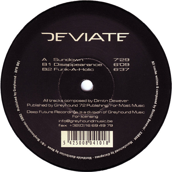 Deviate : Sundown (12")