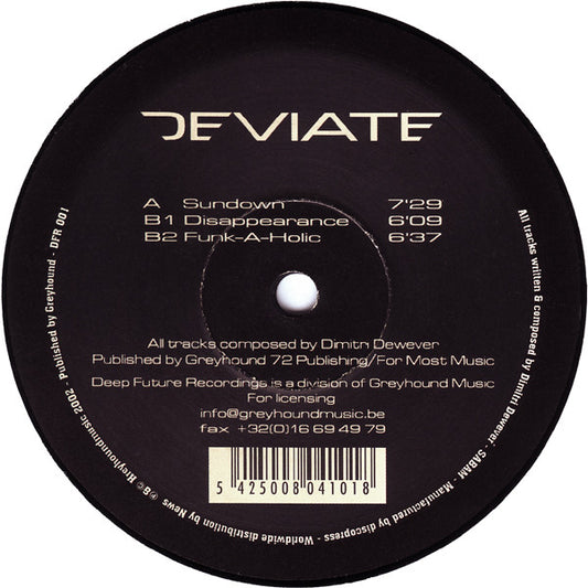 Deviate : Sundown (12")