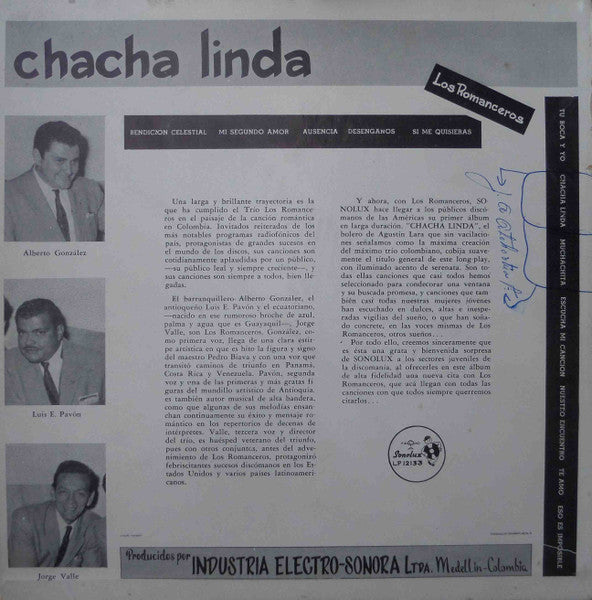 Los Romanceros (2) : Chacha Linda (LP, Album)