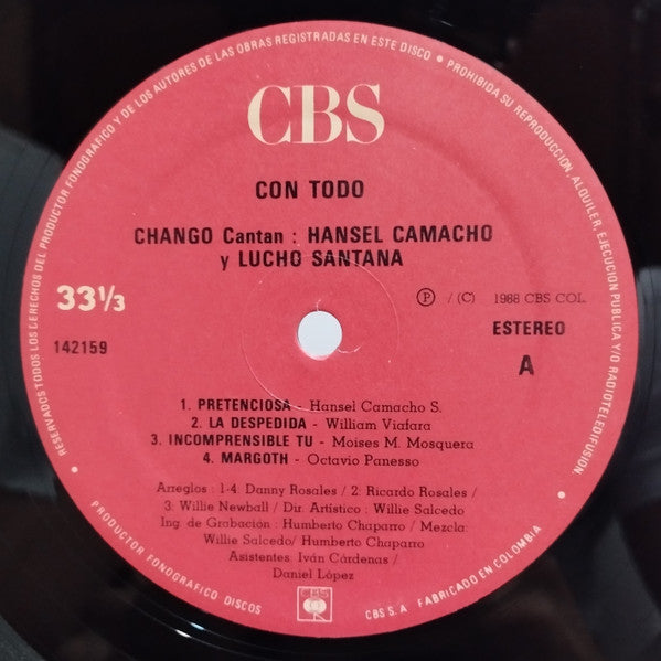 Grupo Changó : Con Todo (LP, Album)