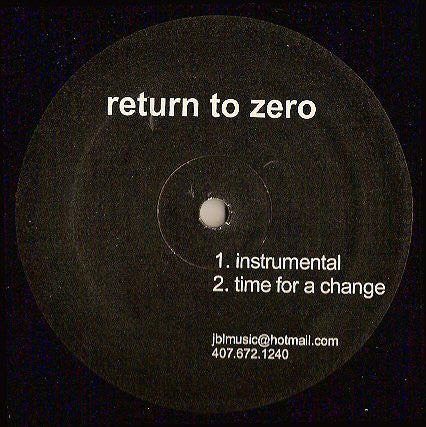 Return To Zero : Time For A Change (12")