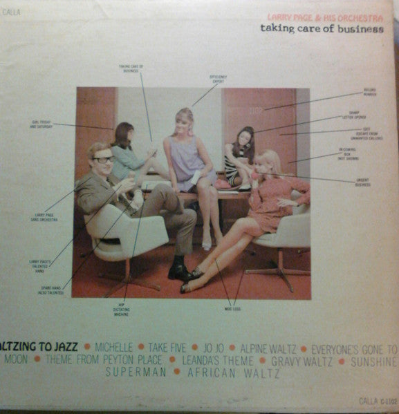 Larry Page Orchestra : Taking Care Of Business (LP, Album, Mono)
