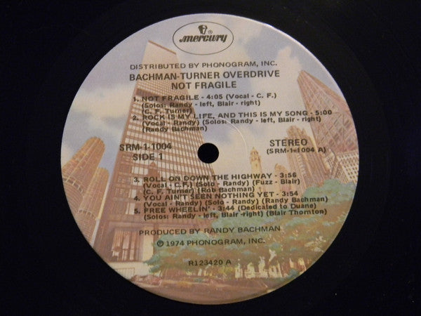 Bachman-Turner Overdrive : Not Fragile (LP, Album, Club, RCA)