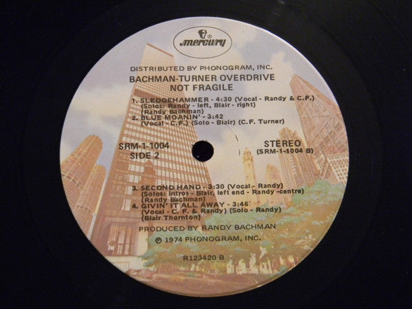 Bachman-Turner Overdrive : Not Fragile (LP, Album, Club, RCA)