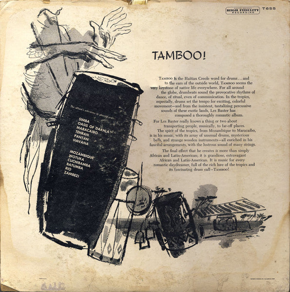 Les Baxter, His Chorus And Orchestra : Tamboo! (LP, Album, Mono)