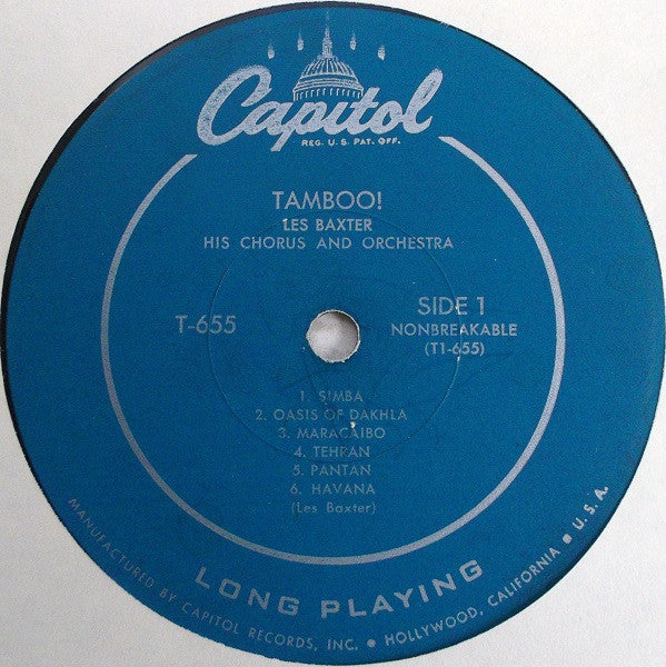 Les Baxter, His Chorus And Orchestra : Tamboo! (LP, Album, Mono)
