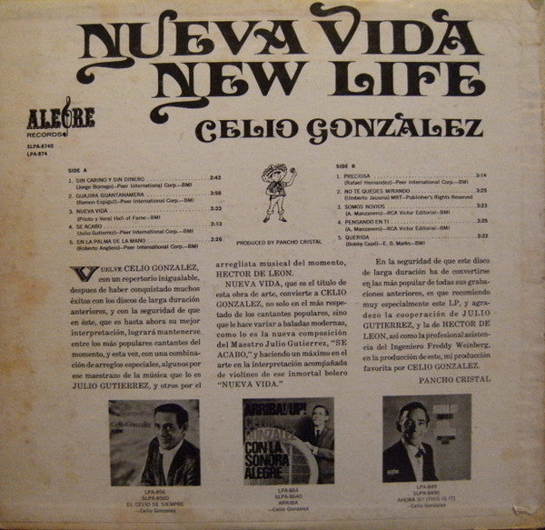 Celio Gonzalez* : Nueva Vida = New Life (LP, Album, Mono)