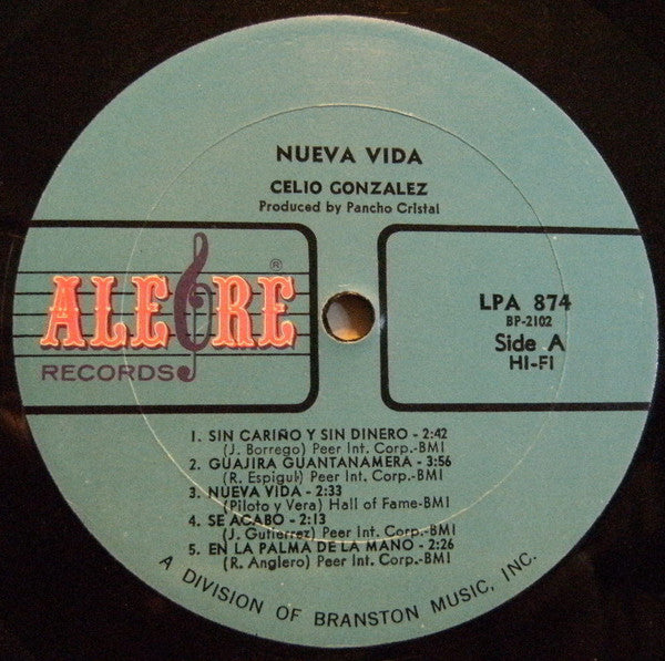Celio Gonzalez* : Nueva Vida = New Life (LP, Album, Mono)