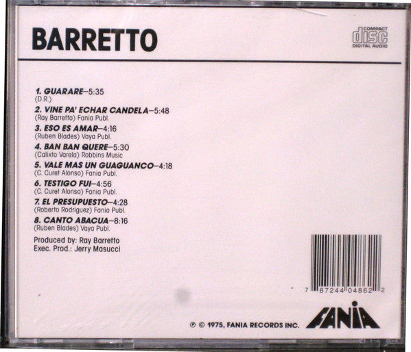 Ray Barretto : Barretto (CD, Album, RM)