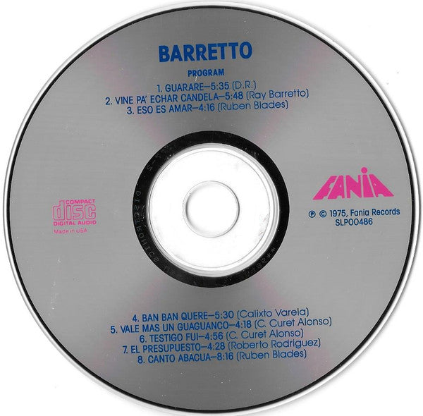Ray Barretto : Barretto (CD, Album, RM)
