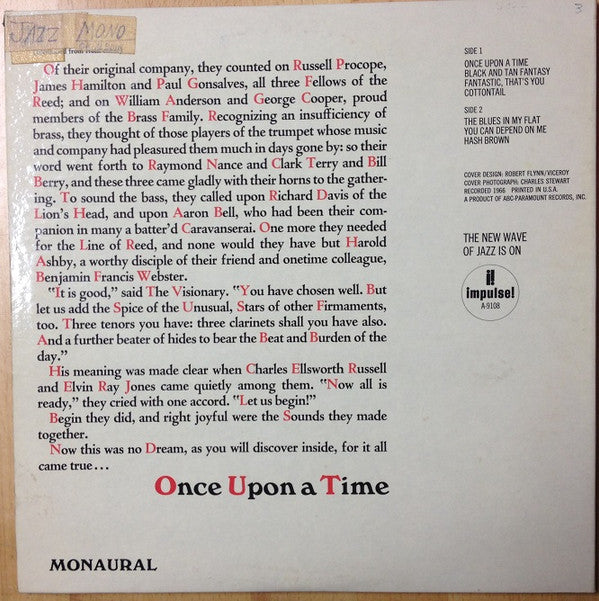 Earl Hines : Once Upon A Time (LP, Album, Mono)