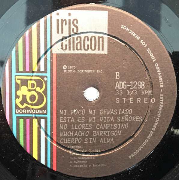 Iris Chacon : Iris Chacón (LP, Album)