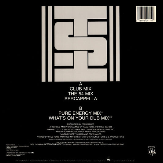Information Society - What's On Your Mind (Pure Energy) vinyl record, 12" (Very Good Plus (VG+)) | Lulo Records
