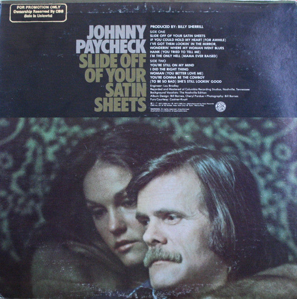 Johnny Paycheck : Slide Off Of Your Satin Sheets (LP, Album, Promo)