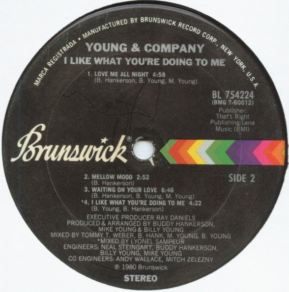 Young & Company : I Like What You're Doing To Me! (LP, Album, Pit)