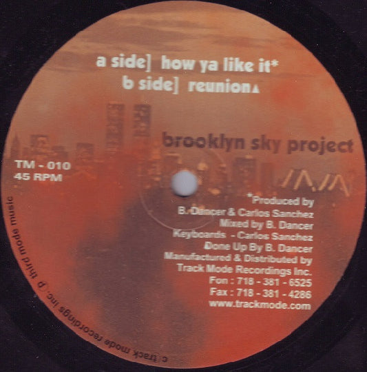 Brett Dancer & Carlos Sanchez : Brooklyn Sky Project (10")