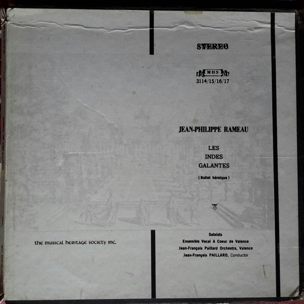 Jean-Philippe Rameau - Orchestre De Chambre Jean-François Paillard, Jean-François Paillard, Ensemble Vocal "A Coeur Joie" De Valence : Les Indes Galantes (Ballet Héroique) (4xLP, Album + Box)
