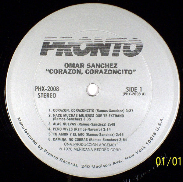 Omar Sánchez : Corazon Corazoncito (LP, Promo)