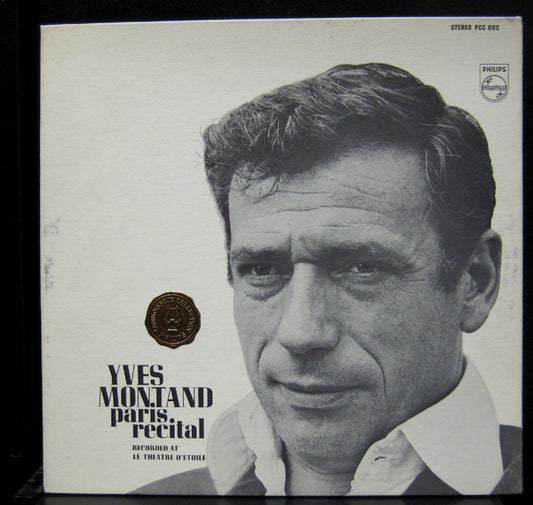 Yves Montand : Paris Recital: Recorded At Le Theatre D'Etoile (LP)