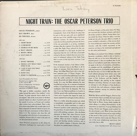 The Oscar Peterson Trio : Night Train (LP, Album, MGM)